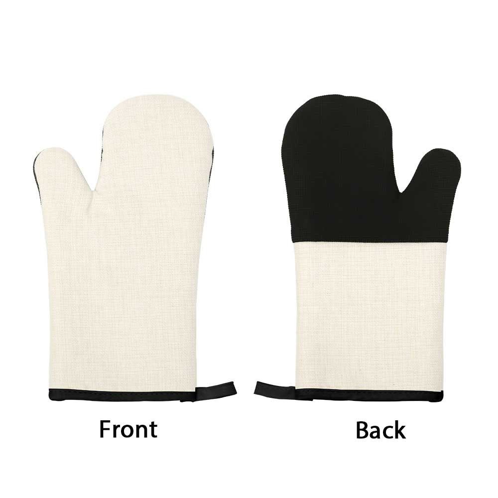 Sublimation Linen Oven Mitt with Rubber Back