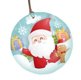 Porcelain Circle Ornament (Case of 12)