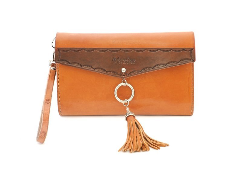Cassis Cross Shoulder/Clutch/Whistler Middle triangle bag, Available color: sand/brown, blue/sand, black/sand