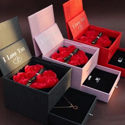 Luxury "I Love You" Gift Box with Roses, Elegant Ring  