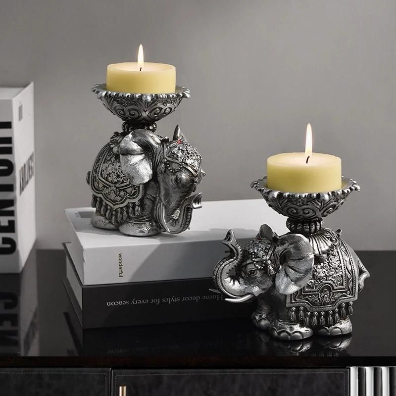 Vintage Elephant Candle Holder pair Vintage Elephant Candle Holder pair