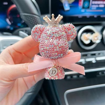 Luxury Crystal Crown Bear Car Charm – Bling Luxury Crystal Crown Bear Car Charm – Bling