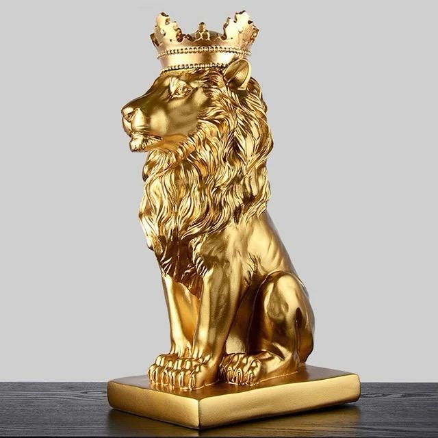 👑 Majestic Golden King Lion Statue 👑 Majestic Golden King Lion Statue