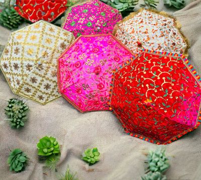 Handcrafted Decorative Umbrellas for Backdrop – Haldi, Mehndi & Wedding Handcrafted Decorative Umbrellas for Backdrop – Haldi, Mehndi & Wedding