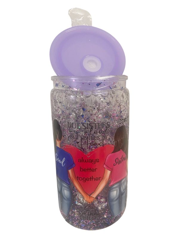 Soul Sisters Purple Snow Globe Tumbler