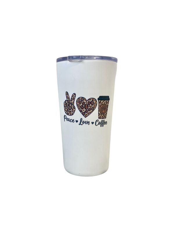 Love and Coffee – White Tumbler
