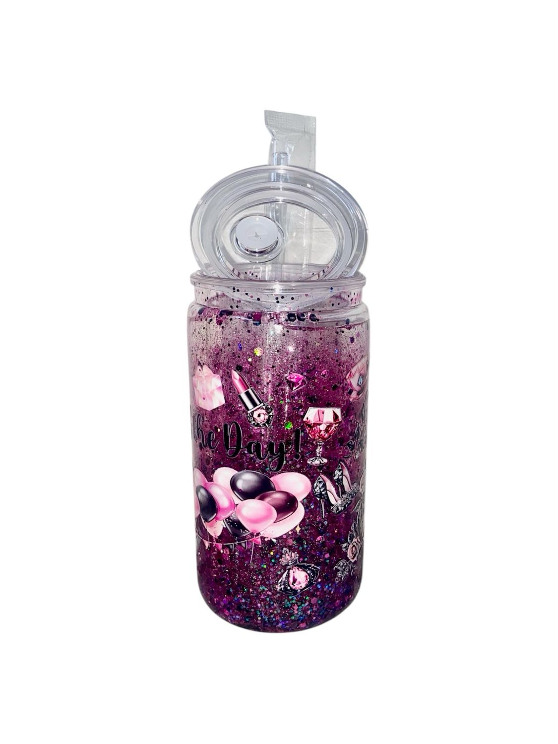 Birthday Queen Snowglobe Tumbler