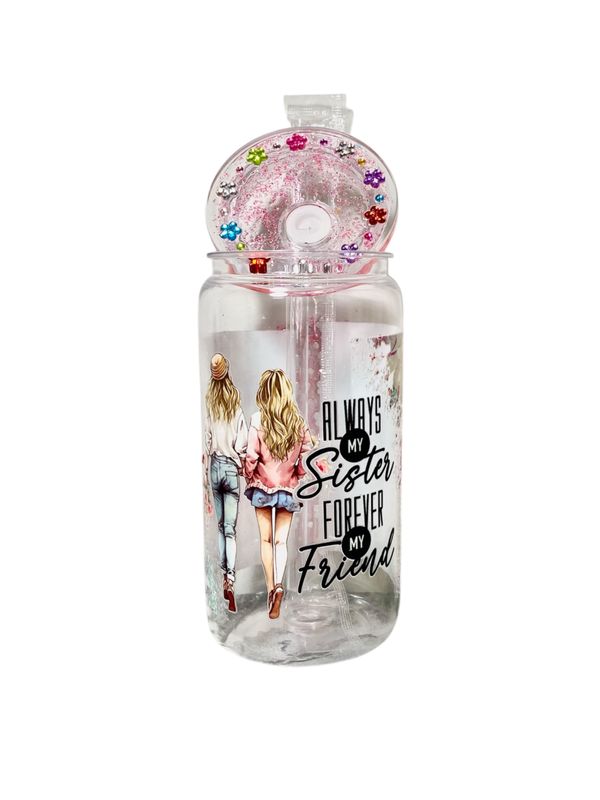 Always My Sister, Forever My Friend&quot; Sparkling Tumbler – A Bond Like No Other