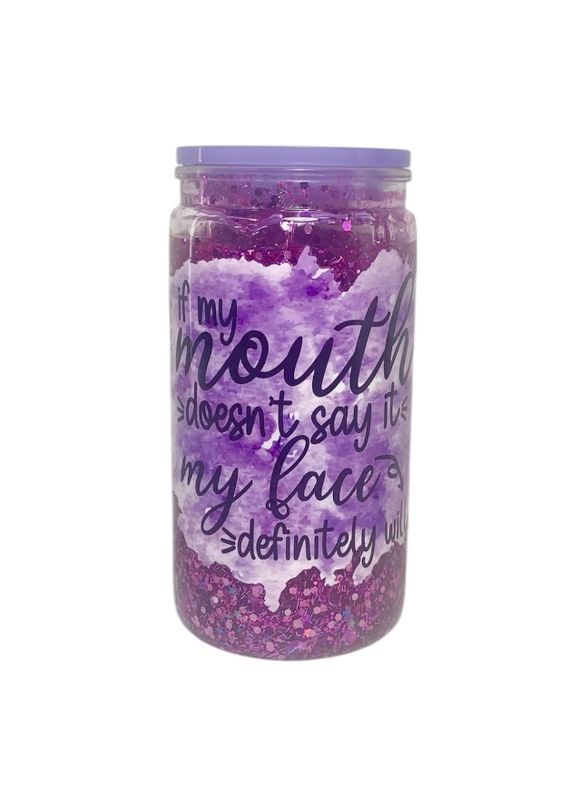 Sass in a Cup, Purple Glitter Tumbler