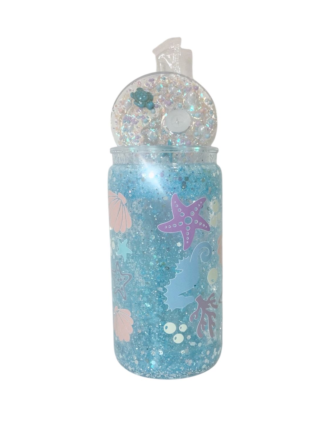 Aqua Drift Snowglobe Tumbler