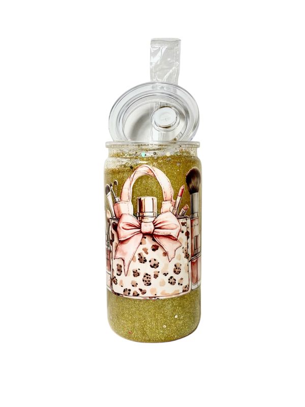 Golden Glam Snowglobe Tumbler