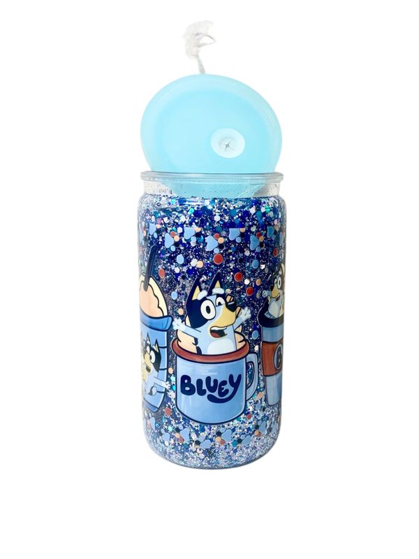 Bluey Glitter Snowglobe Tumbler