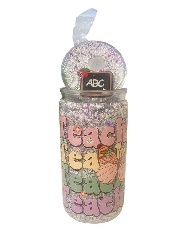 Teach, Sparkle, Flutter” Butterfly Tumbler