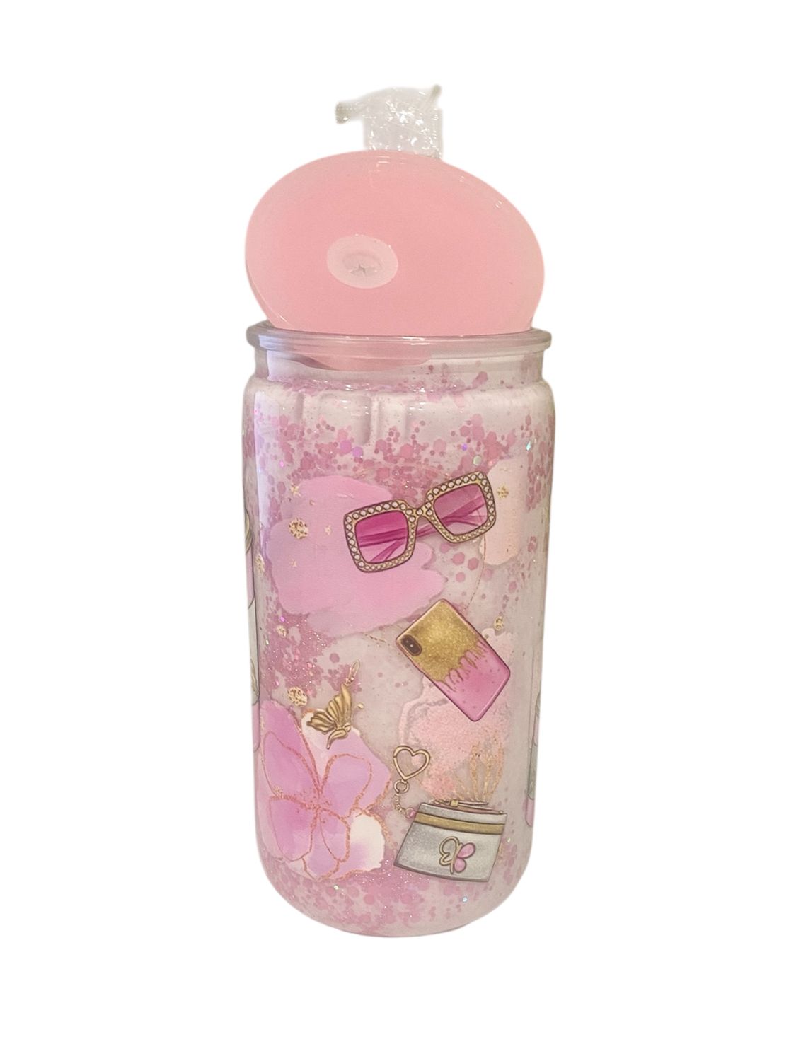 Glam on the Go Luxe Snow Globe Tumbler