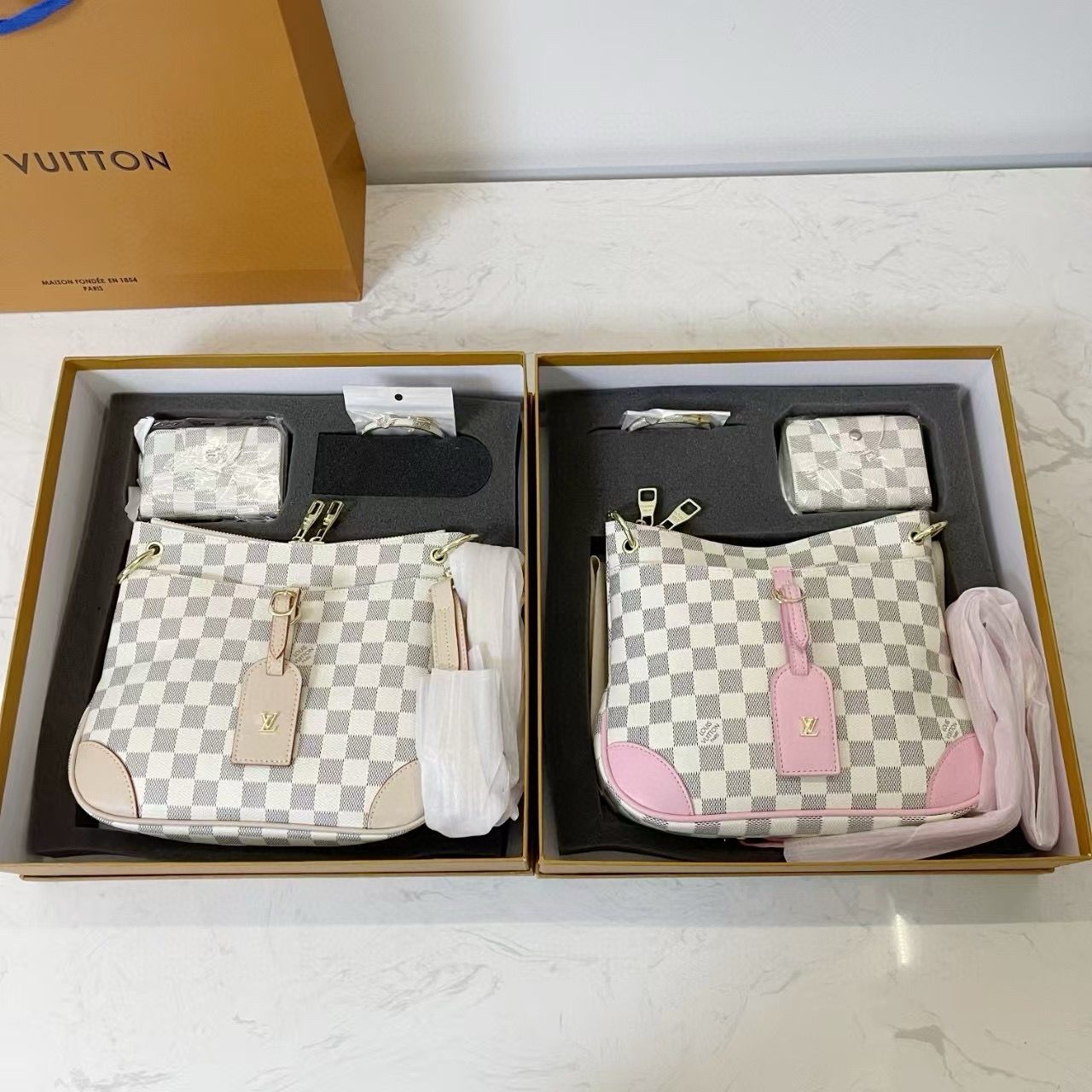 Set tre pezzi con scatola