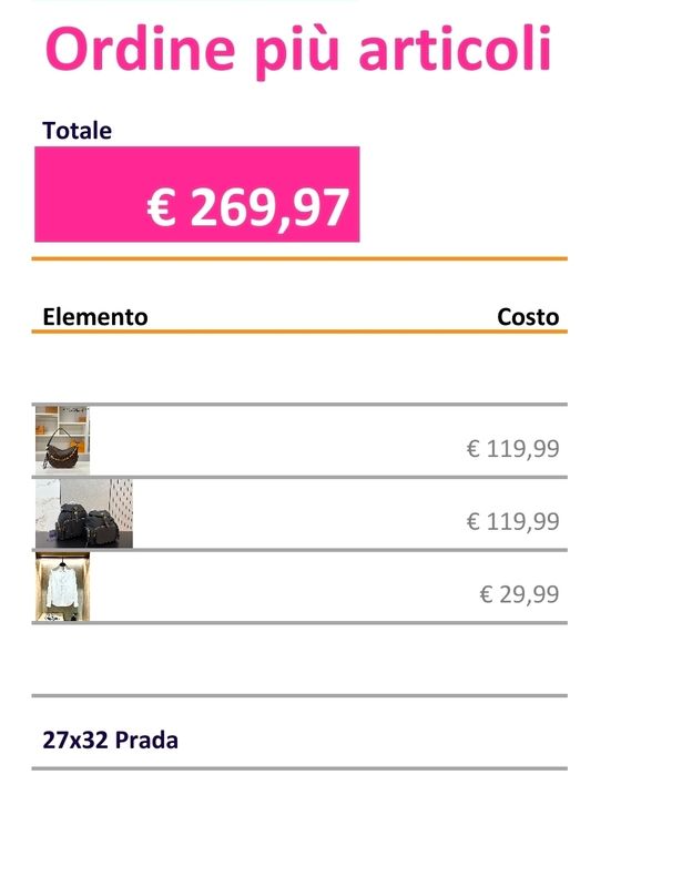 Ordine più pezzi