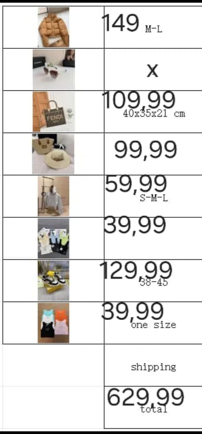 Ordine più pezzi