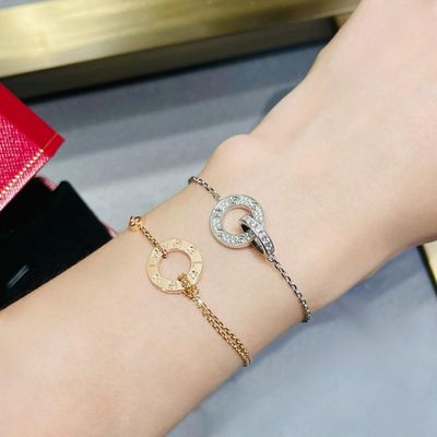 Elegant Trinity Circle Bracelets in Gold and Silver