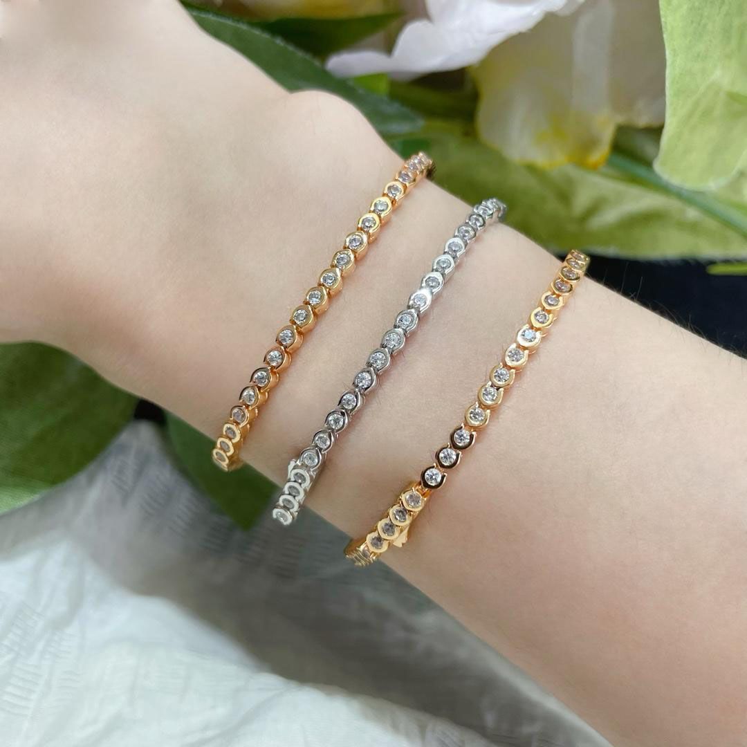 Classic Diamond Tennis Bracelet Duo – Gold and Silver Finishes
