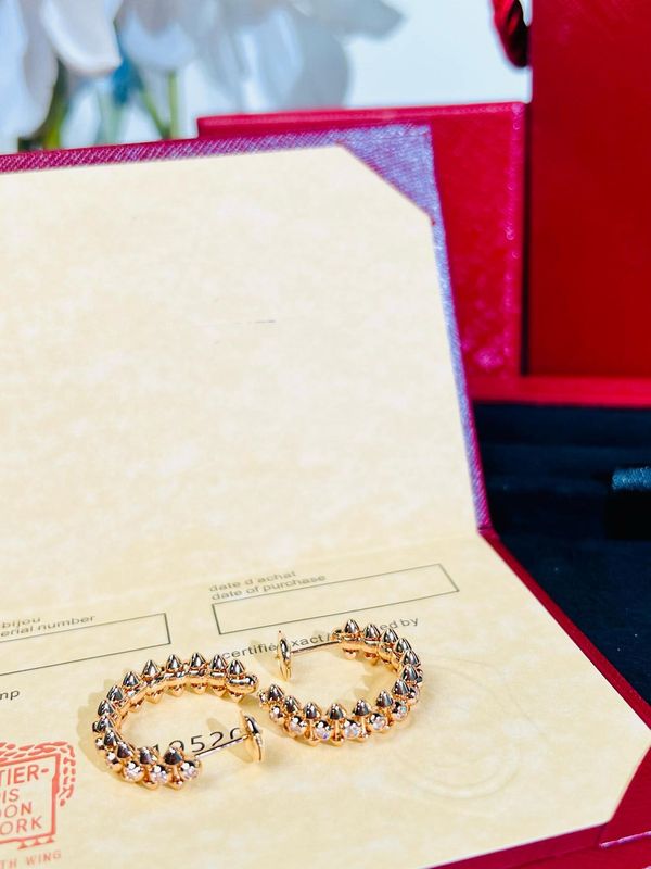 Luxurious Gold-Tone Studded Hoop Earrings