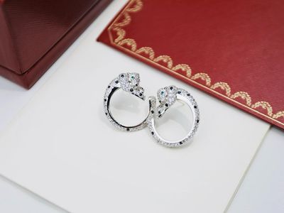 Panther-Inspired Diamond Hoop Earrings