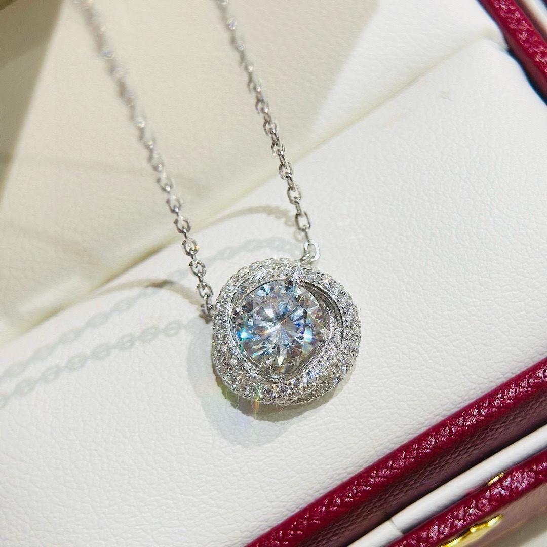 Classic Round Halo Diamond Pendant &amp; Stud Set