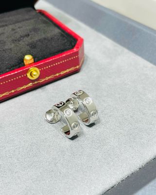 Luxe Screw Motif Hoop Earrings – Gold &amp; Silver Variants