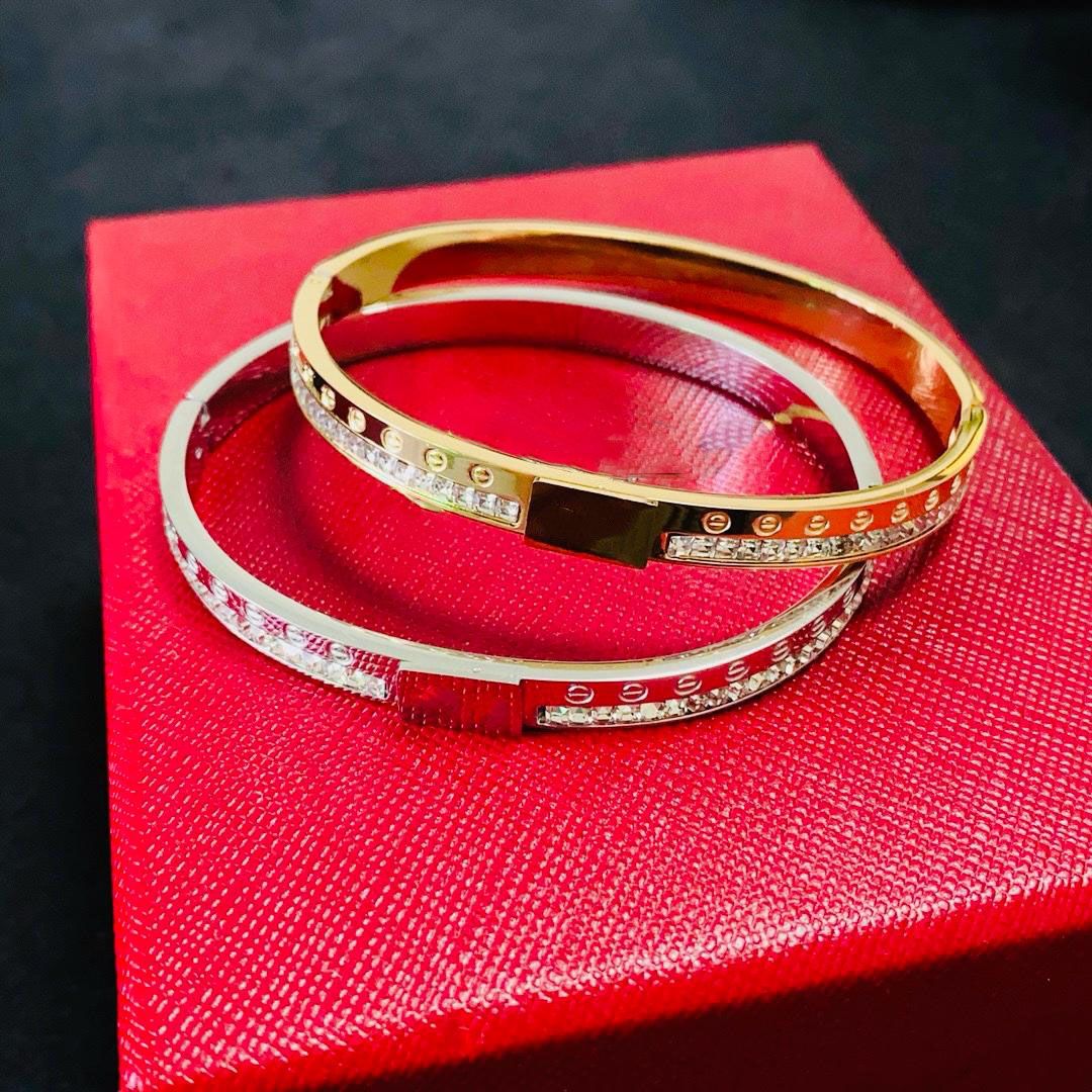 Love Bangle Duo with Diamond Accents