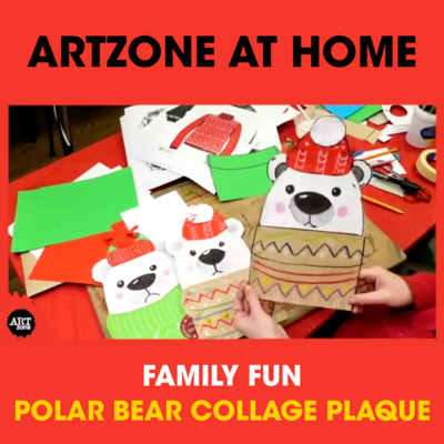 Family Fun Class - Polar Bear Collage Plaque