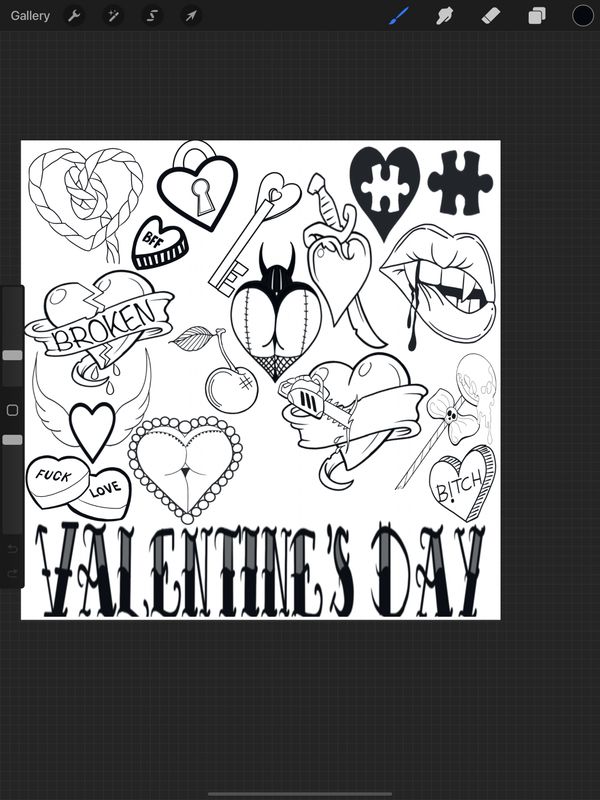Procreate Valentines Day Brush Set
