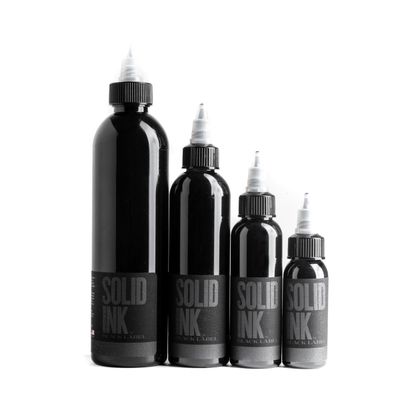 Solid Ink Lining Black 8 oz Bottle
