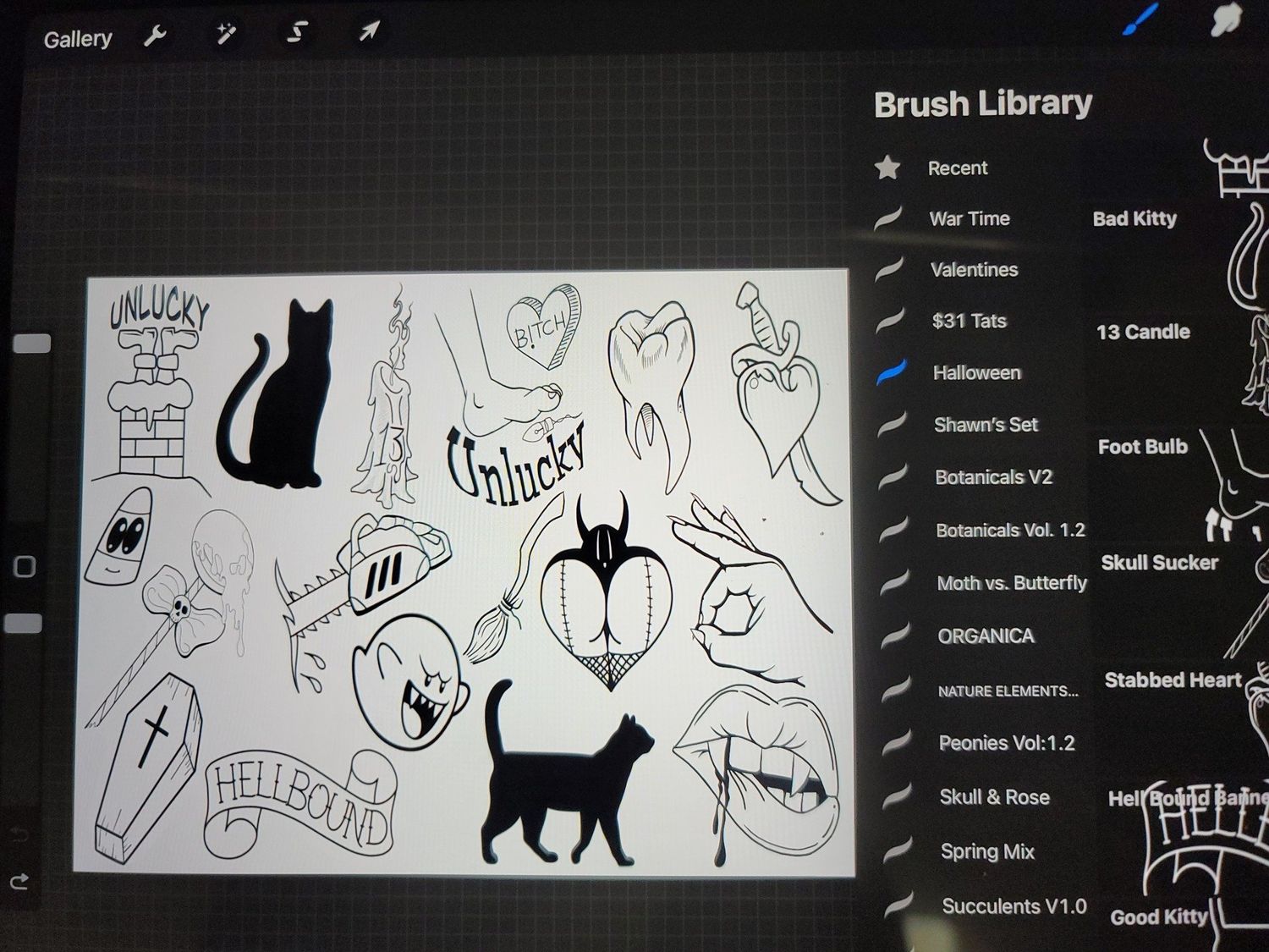 Procreate Halloween Brush Set