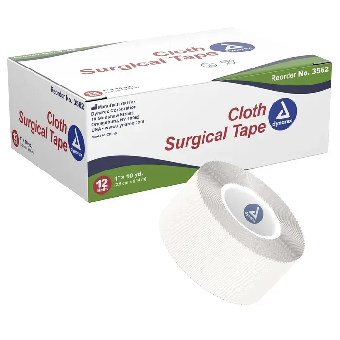 Dynarex Cloth Surgical Tape 12 rolls Case