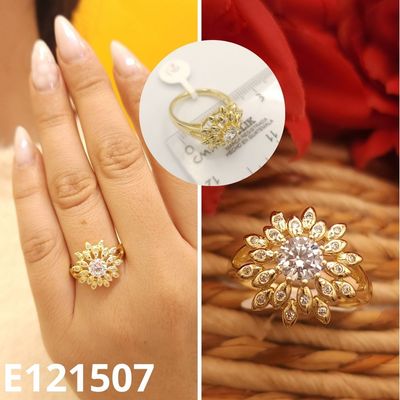 ANILLO ENCHAPADO EN ORO 14K FLOR