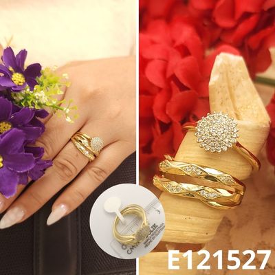 ANILLO ENCHAPADO EN ORO 14K DUO MATRIMONIO