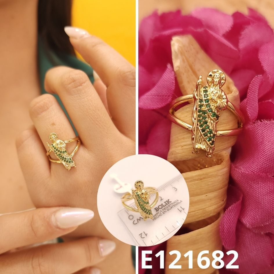 ANILLO ENCHAPADO EN ORO 14K SAN JUDAS TADEO
