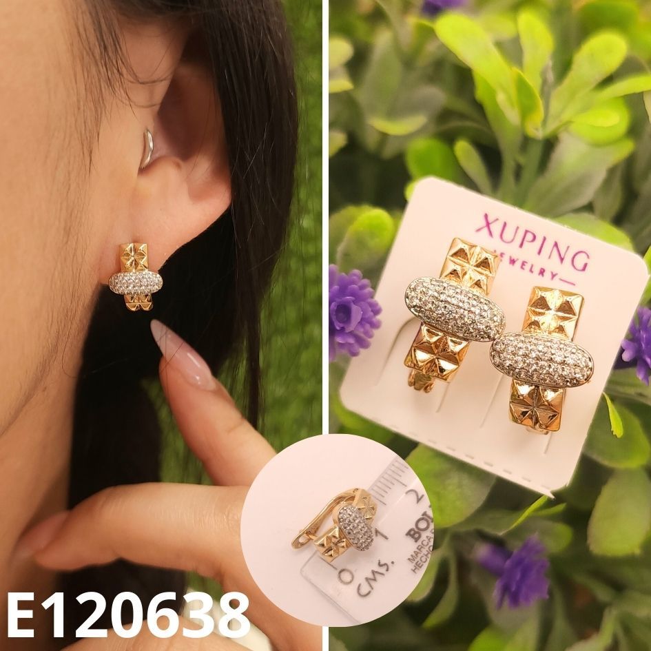 ARETES ENCHAPADOS EN ORO 14K 1.5CM
