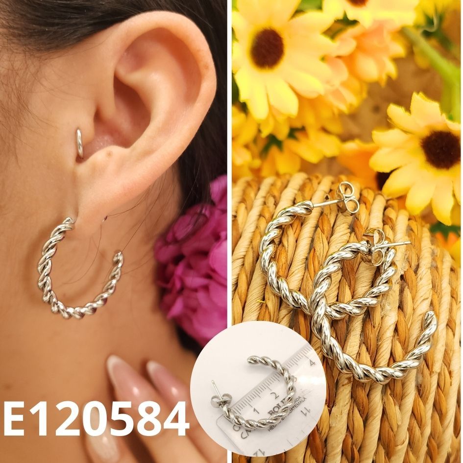 ARGOLLAS ENCHAPADAS EN PLATINO 3CM X 3MM