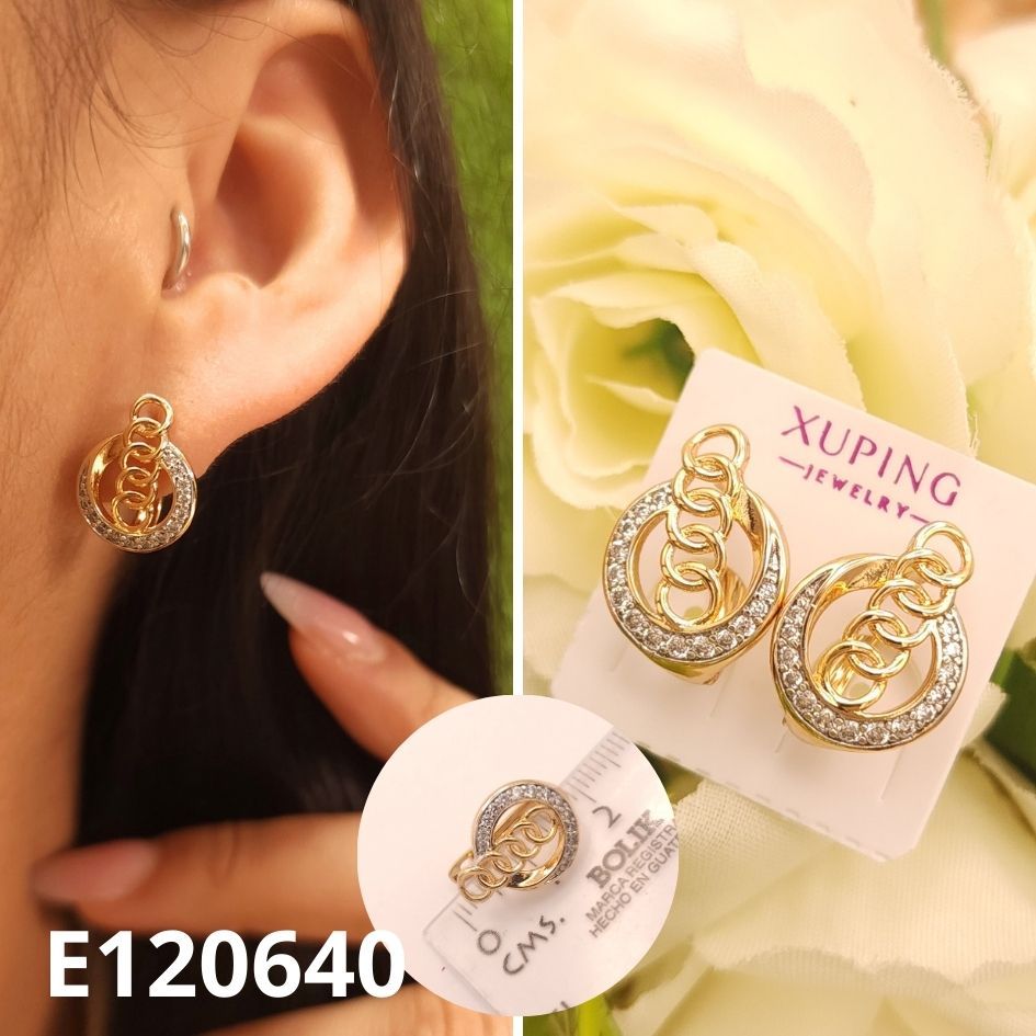 ARETS ENCHAPADOS EN ORO 14K 1.5CM