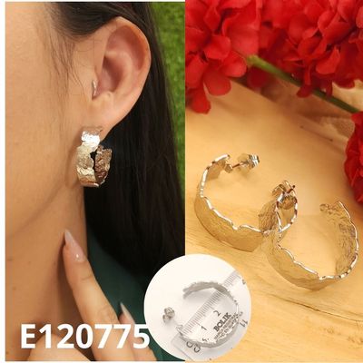 ARGOLLAS ENCHAPADAS EN PLATINO 3CM