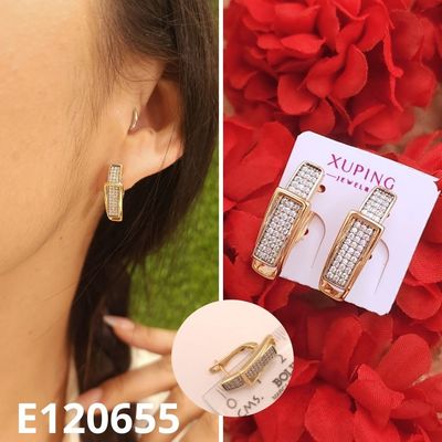 ARETES ENCHAPADOS EN ORO 14K 2CM