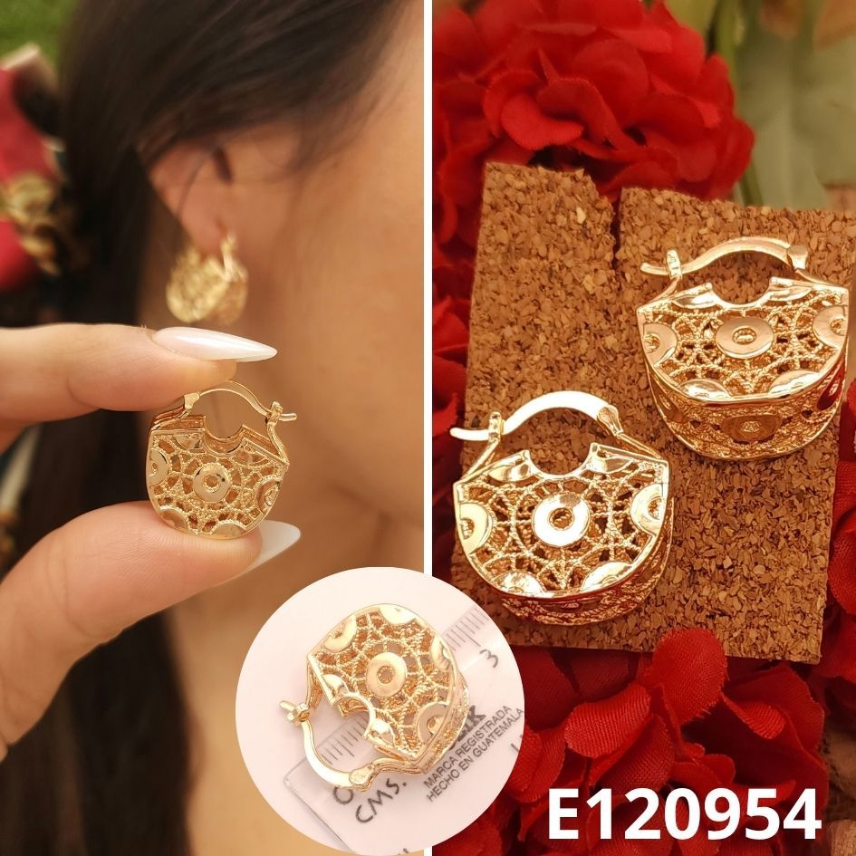 ARGOLLAS ENCHAPADAS EN ORO 18K