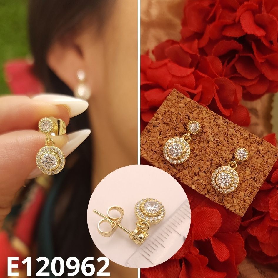 ARETES ENCHAPADOS EN ORO 14K 1.4CM