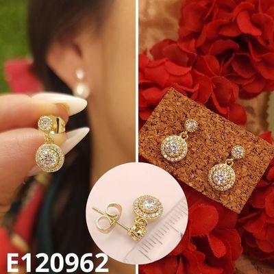 ARETES ENCHAPADOS EN ORO 14K 1.4CM