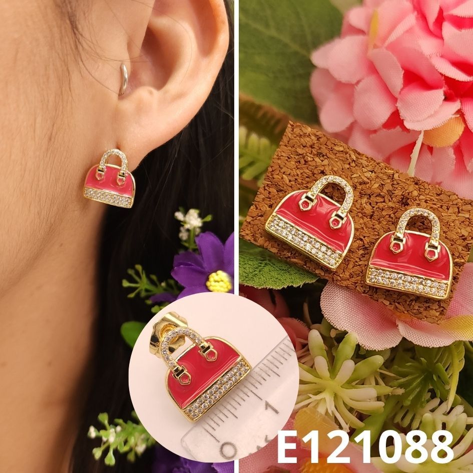 ARETES ENCHAPADOS EN ORO 14K BOLSAS