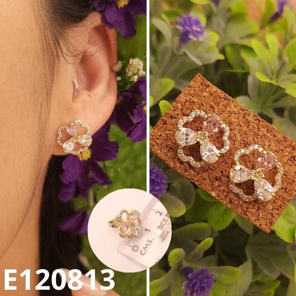 ARETES ENCHAPADOS EN ORO 14K 1.3CM