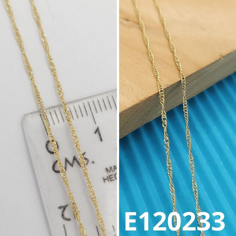 CADENA ENCHAPADA EN ORO 14K 60CM LARGO X 1MM