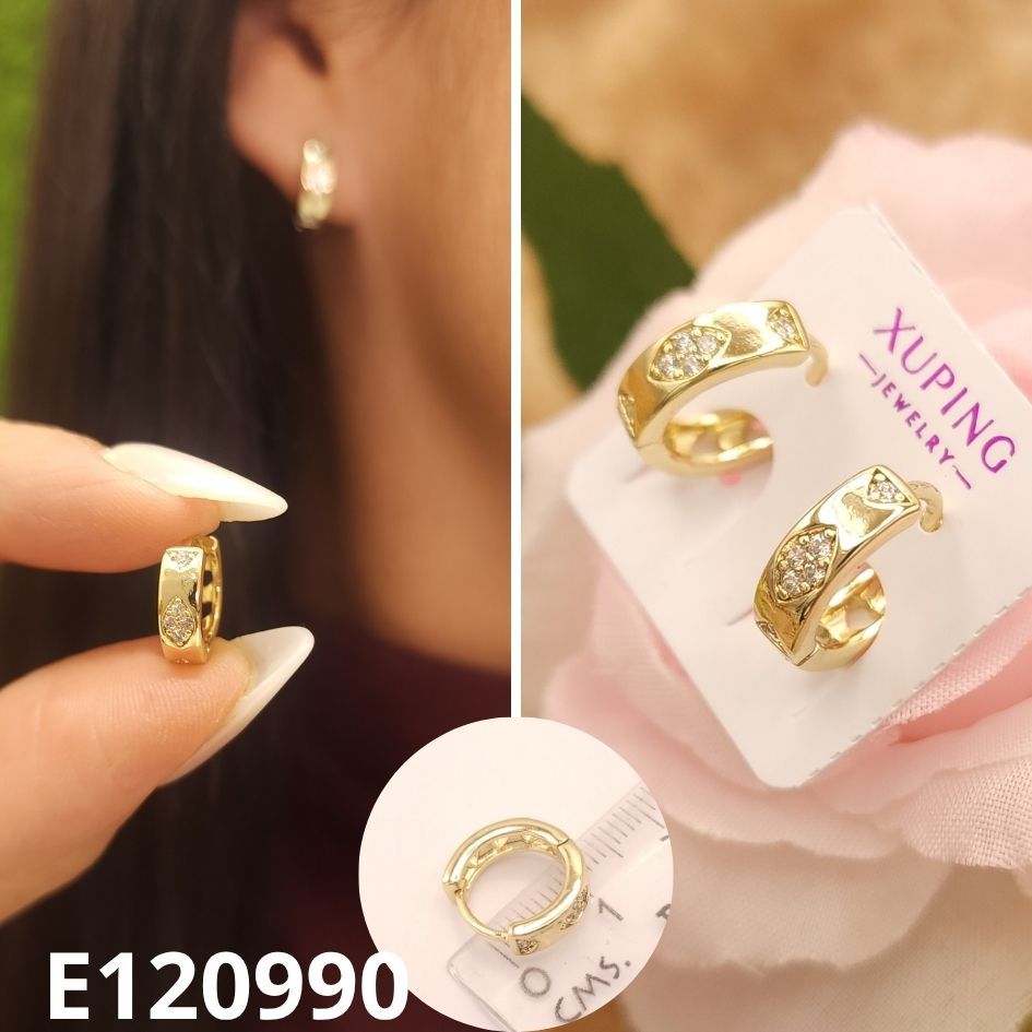ARGOLLAS ENCHAPADAS EN ORO 14K HUGGIES 1.4CM