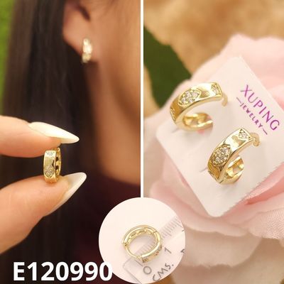 ARGOLLAS ENCHAPADAS EN ORO 14K HUGGIES 1.4CM