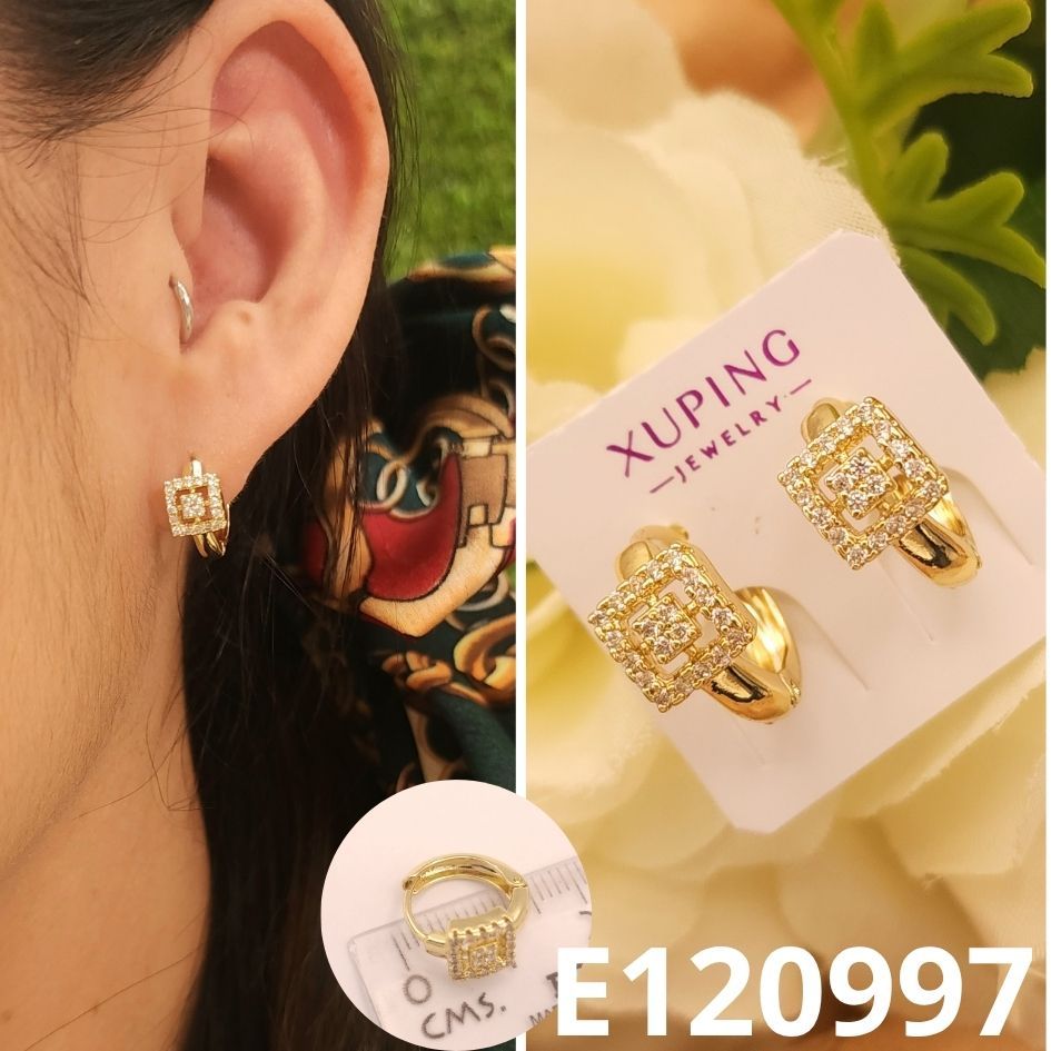 ARGOLLAS ENCHAPADO EN ORO 14K HUGGIES 1.4CM